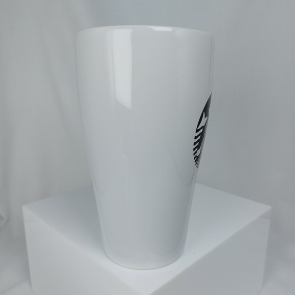 2014 Starbucks Tall 18 oz Latte Mug Cup Black Siren Logo Ceramic - Picture 3 of 6